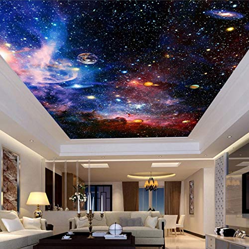 Benutzerdefinierte Fototapete Universum Sternenhimmel Wohnzimmer Decke Wandbild europäischen Stil Wohnkultur Wandkunst Decke Tapete 3D