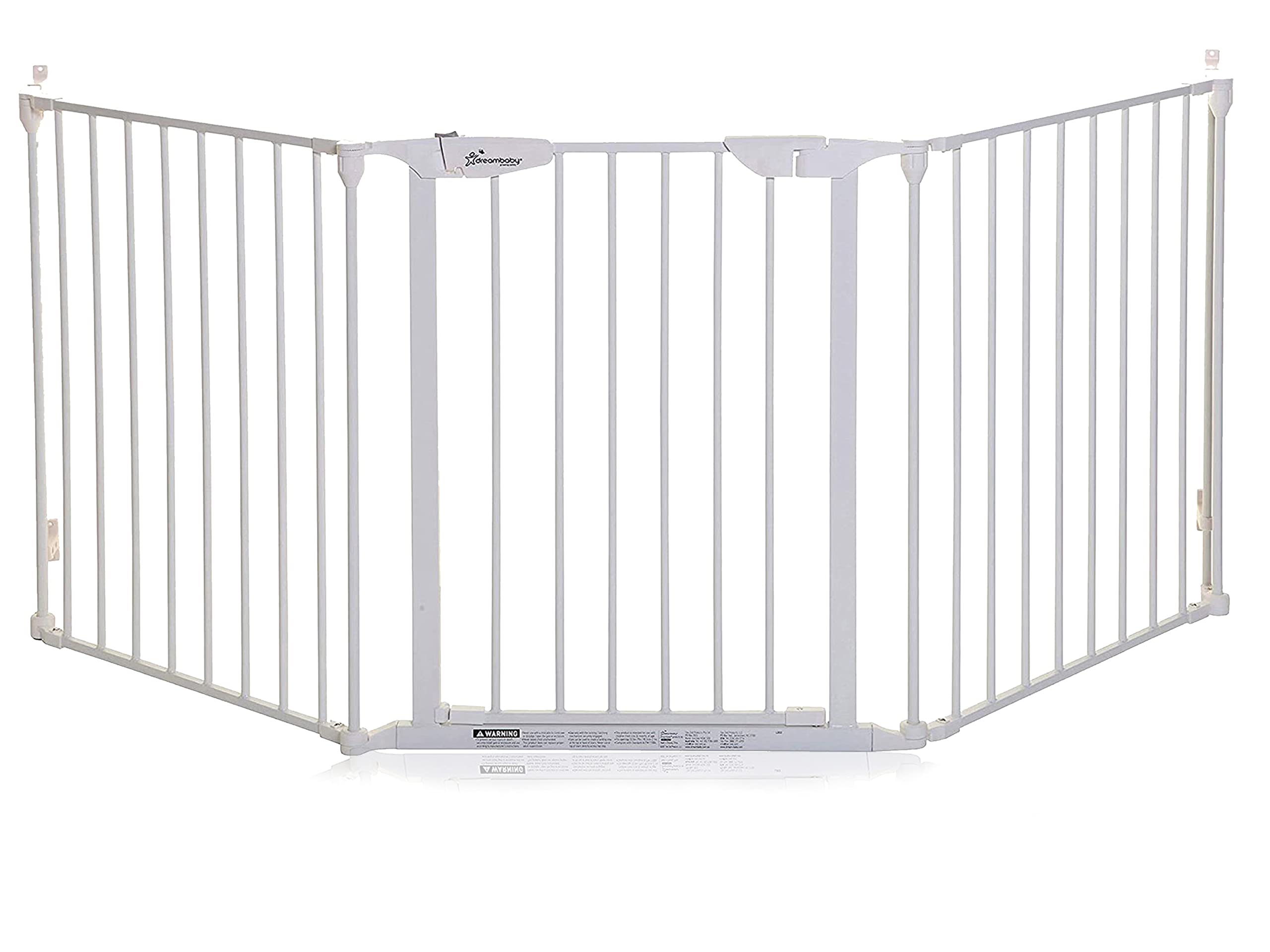 Dreambaby F2022BB Newport 3 Panel Adapta-Gate Türschutzgitter / Kaminschutzgitter (passend 85,5-200cm) weiß