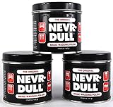 PRAKTISCHES SET! 3 x 142 g ORIGINAL NEVR DULL METALL HOCHGLANZ POLIERWATTE Politur