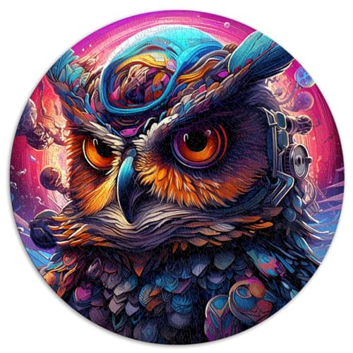 Fantasy Art Owl Puzzles Spiele 1000 Teile Puzzles für Erwachsene Premium 100% recyceltes Brett Teenager und Kinder Anspruchsvolles schwieriges Puzzle 67,5 x 67,5 cm