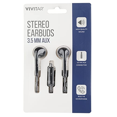 Vivitar Kabelgebundene Stereo-Ohrhörer, schwarz, NIL8001