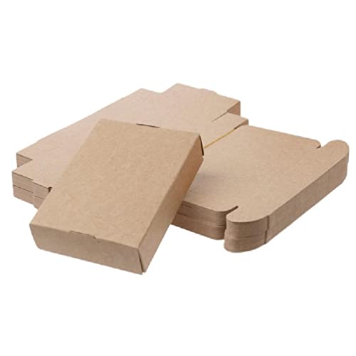 YIAGXIVG 50 Stück Kraftpapier-Geschenkboxen, Mehrzweck-Aufbewahrungsbehälter für Seife, Schmuck, Ohrringe, Kraftpapierboxen mit Deckel