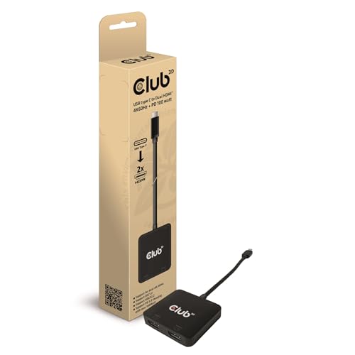 Club3D CSV-1558 USB Typ-C zu Dual HDMI™ 4K60Hz + PD 100 Watt