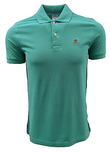 Brooks Brothers Golden Fleece Slim Fit Performance Polo Shirt (XX-Large, Bright Green (Orange Fleece))