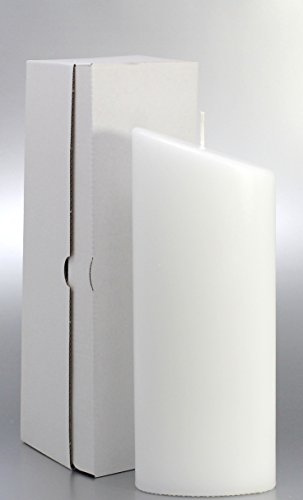 Kerze Oval Weiß 23 x 9 cm, mit Karton zur Aufbewahrung - 4805 - Kerzenrohling Ellipse 230x90 mm für Taufe, Hochzeit. Zum Basteln und Verzieren. Brautkerze, Taufkerze.