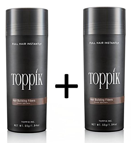 2 x TOPPIK 55 g. Haarverdichter Streuhaar schütthaar Hair Fibers Microhairs, Farbton:Hellblond (Light Blonde)
