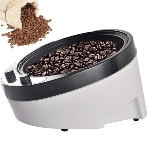 500–600 g Kaffeebohnen-Röstmaschine, 200 W, automatische Kaffeebohnen-Röstmaschine mit 45°-Neigungsdesign/0–240 ℃ Temperatur einstellbar, antihaftbeschichtete Backwerkzeuge for Getreide,Erdnüsse,Sesam