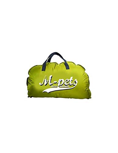 M-PETS Bilbao Hundehütte, tragbar, weich, mit weichem Plüschfutter, Gelb mit Logo, 80 x 60 cm