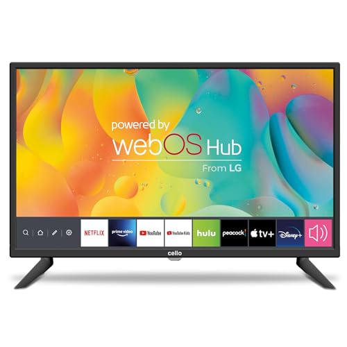 Cello 24" Smart TV LG WebOS HD Ready Fernseher mit Triple Tuner S2 T2 FreeSat Bluetooth Disney+ Netflix Apple TV+ Prime Video