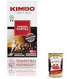6x Kimbo Espresso Napoli, Aluminiumkapseln kompatibel mit Nespresso Original -Maschinen, Intensität 10/13, 55g + Italian Gourmet polpa 400g