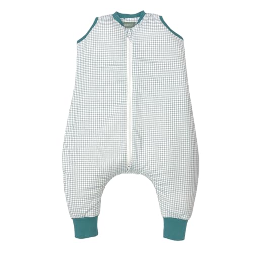 molis&co. 1.0 TOG. Baby-Schlafsack mit Füßen. Größe: 70 cm (1 Jahr). Ideal für Übergang. Adriatic Check. 100% Baumwolle.