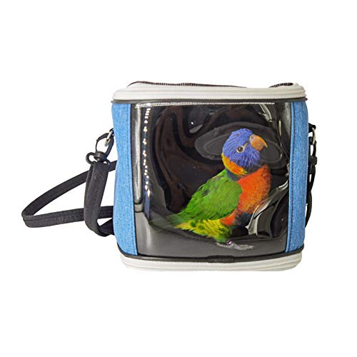 Haodasi Langlebiger Vogelkäfig Vogelträger Transparente Papagei Handtasche Tragekäfig Reise Atmungsaktive Vogelnest Umhängetaschen