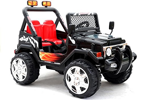 BSD Elektro Kinderauto Elektrisch Ride On Kinderfahrzeug Elektroauto Fernbedienung - Raptor 2x35W 2-Sitzer - Schwarz