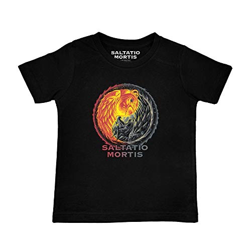 Metal Kids Saltatio Mortis (Yin & Yang) - Kinder T-Shirt, schwarz, Größe 140 (10-11 Jahre), offizielles Band-Merch
