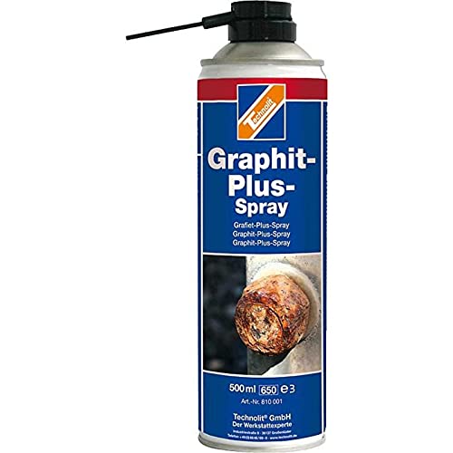 TECHNOLIT Graphit-Plus-Spray 500 ml, Rostlöser, Schmiermittel, Kontaktspray, für Temperaturen über 180 Grad
