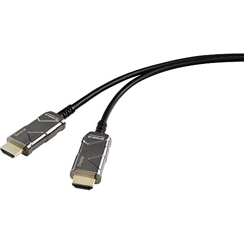 SpeaKa Professional HDMI Verbindungskabel 50.00 m Ultra HD (4k) HDMI mit Ethernet Schwarz [1x HDMI-Stecker - 1x HDMI-St