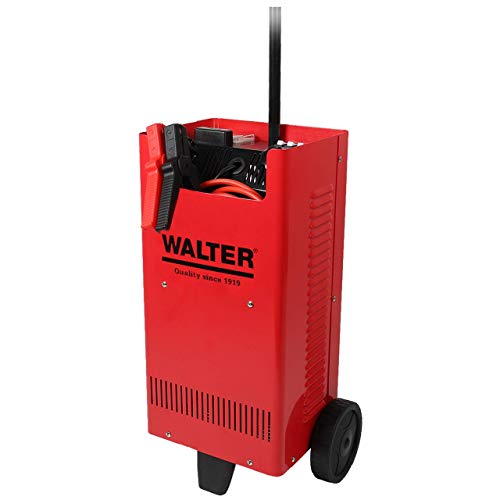 WALTER KFZ-Batterieladegerät mit Starthilfe 12 V/24 V, umschaltbar, kraftvoll, Vier Ladestromeinstellungen, Schnellladung durch Ladeschub