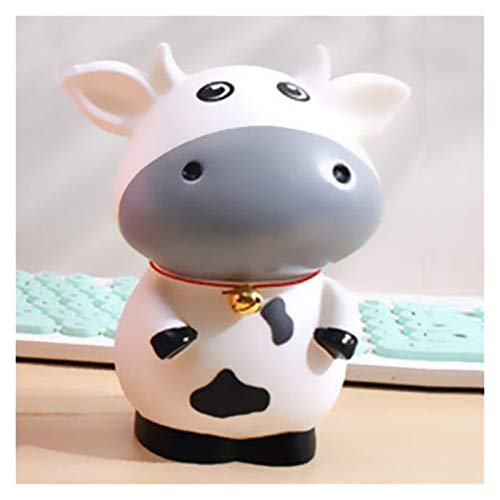 Niedliche Sparschwein Mavericks Piggy Bank Vinyl-Münzbank Niedliche Tierform Geld Jar-Geschenk(kann Deponiert Und Herausgenommen Werden) Sparschwein für Bargeld (Color : White, Größe : Small)