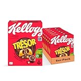 Kellogg's Tresor Choco Nut Flavour (6 x 410 g) – knusprige Frühstückscerealien mit schmelzender Schoko Creme Füllung mit Schokoladen-Haselnuss-Geschmack – Tresor. Crazy Tasty.