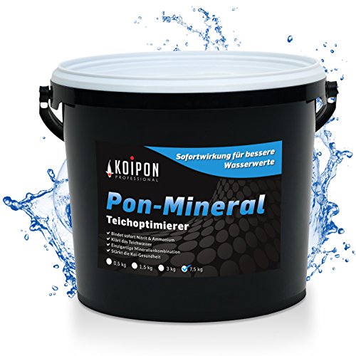 KOIPON Mineralien 7,5 kg (Montmorillonit, Zeolith, Bentonit, Calcium) für Teich und Koi - Verbesserung der Wasserqualität im Gartenteich und Koiteich