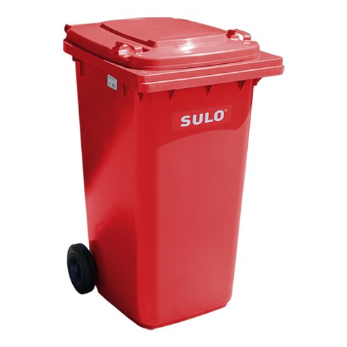 Müllbehälter, Inhalt 80 Liter, rot
