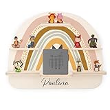 Kidsmood personalisiertes Toniebox Regal für Kinderzimmer | Mit Wunschnamen | Wandregal für Musikbox und Toniefiguren | Perfekte Aufbewahrung für Tonies Hörfiguren [50x40x17,5 cm]