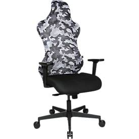 Topstar Bürostuhl Sitness RS Sport Camouflage, mit Armlehnen, 3D-Synchronmechanik, Muldensitz, Kopfstütze, grauweiß/schwarz