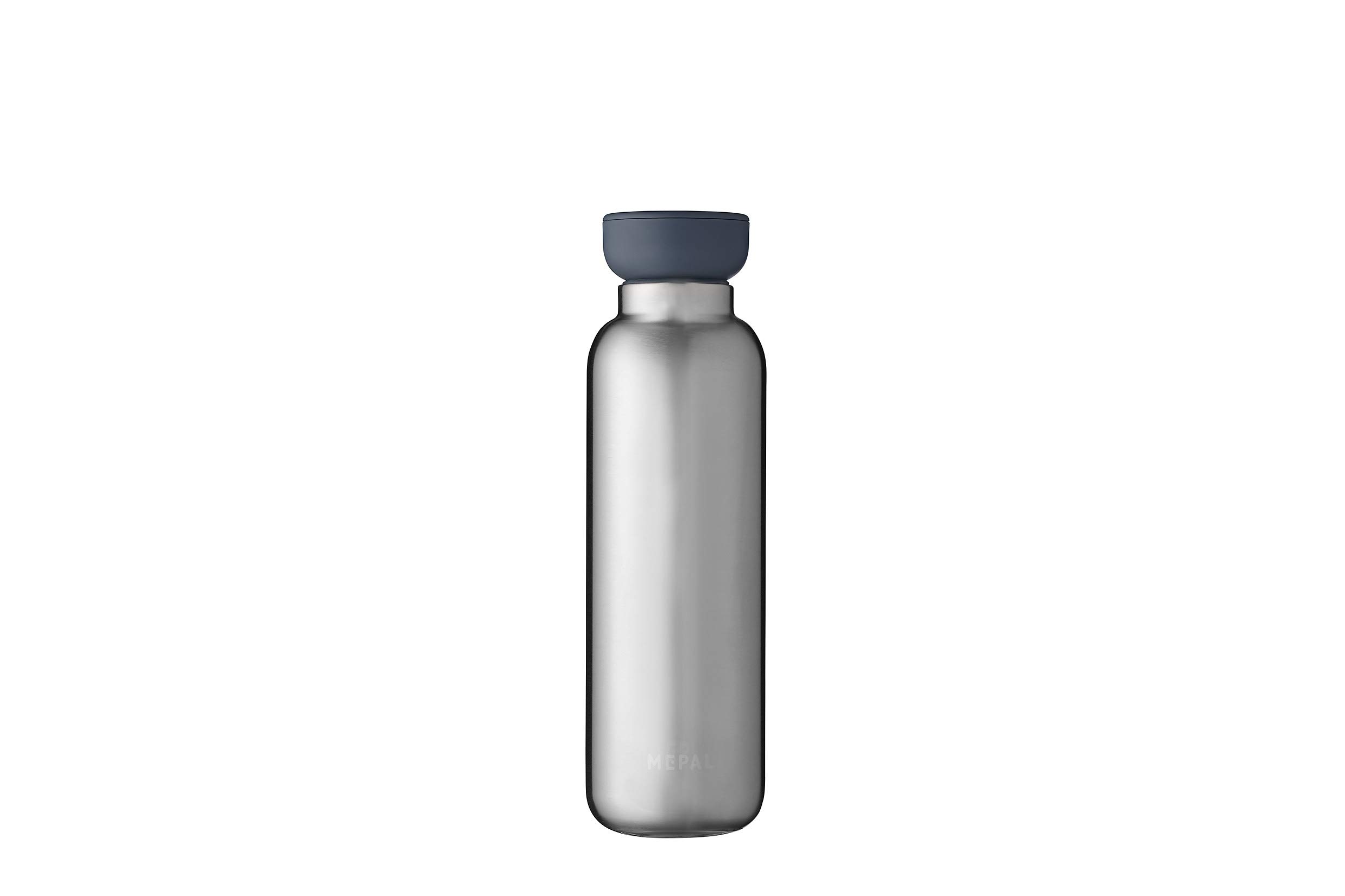 Mepal - Isolierflasche Ellipse - Doppelwandige Thermo Wasserflasche - Thermosflasche für Unterwegs - 12 Stunden heiß & 24 Stunden kalt - Edelstahl - 500 ml - Natural Brushed