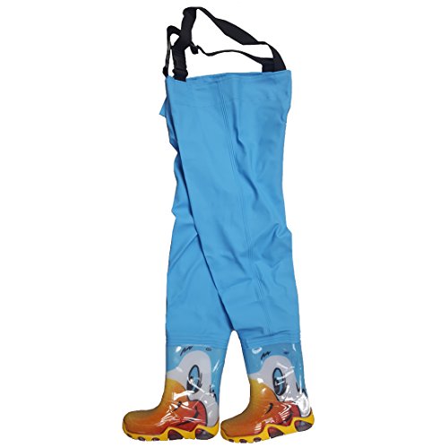 TAMS Kinderwathose Hellblau 32/33 Matschhose Kinder Wathose Anglerhose Fischerhose Spielhose