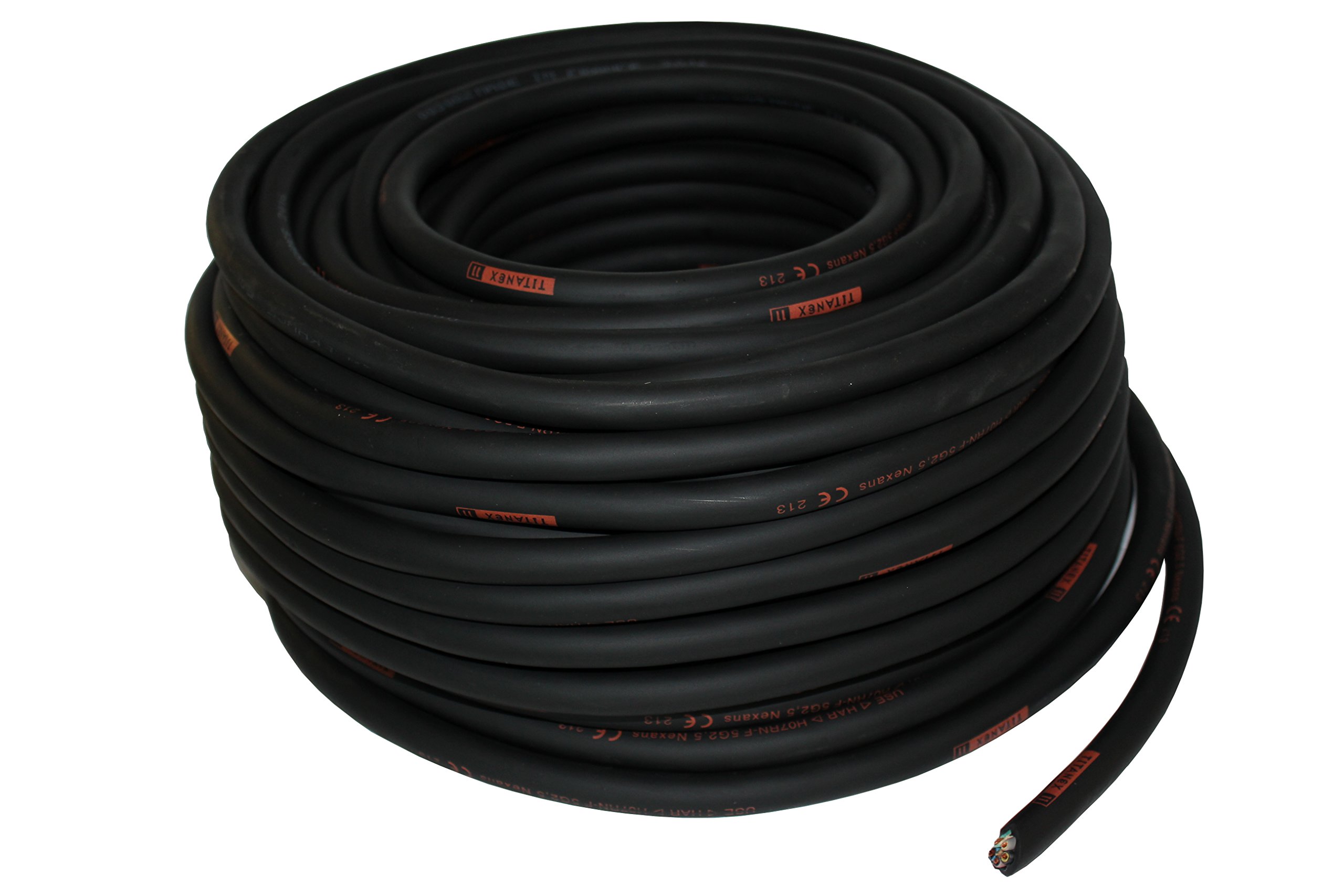 TITANEX Kabel H07RN-F 5x2,5 mm² (5G2,5) Baustellenkabel, Industriekabel geeignet für den Außenbereich 5-50m (35m)