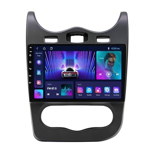 10 Zoll Android 11 Touchscreen Für Renault Sandero 2013-2014 Autoradio Mit GPS Navigation Bluetooth WiFi DSP RDS Mirror Link Lenkradsteuerung + Rückfahrkamera (Size : M200S - 8 Core 2+32G 4G+WiFi)