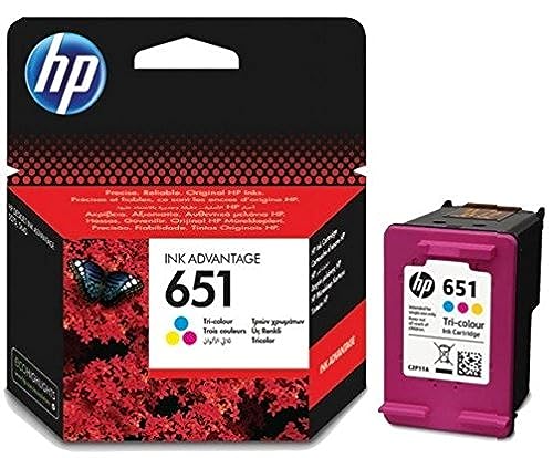 HP 651 - Farbe (Cyan farbstoffbasiert, Magenta farbstoffbasiert, Yellow farbstoffbasiert) - Original - Ink Advantage - Tintenpatrone - für Deskjet Ink Advantage 5575, Ink Advantage 5645 (C2P11AE)