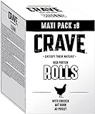 Crave Hundesnacks im Multipack High Protein Rolls mit 100% natürlichem Huhn im Maxi Pack, 8 Packungen (8 x 50 g)