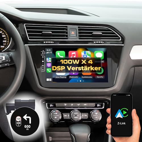 DYNAVIN Android Autoradio Navi Kompatibel für VW Tiguan ab 2016; mit 4 * 100W DSP Verstärker | DAB+ Radio; Kompatibel mit Wireless Carplay und Android Auto: D8-82 Premium Flex