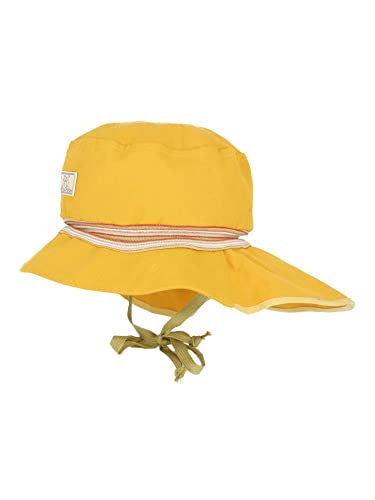 PICKAPOOH Baby/Kinder Bio-Sonnenhut Lasse mit UV-Schutz, Golden Yellow/Beige-Kiwi, Gr. 48