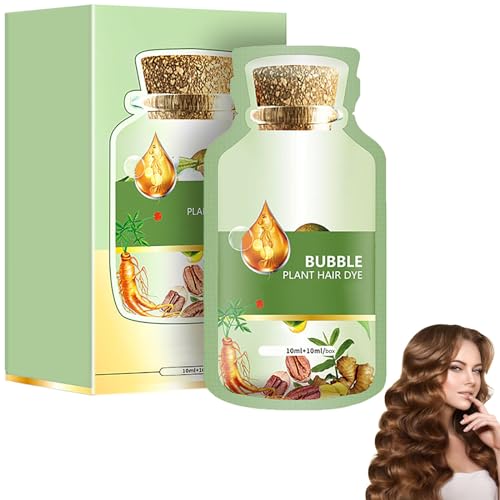 Huang Yi Natural Plant Hair Dye, Plant Bubble Hair Dye Shampoo, 3 in 1 Natural Hair Dye Shampoo, Plant Bubble Hair Color, Natural Instant Black Hair Dye Shampoo (Coffee)
