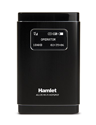 HAMLET hhtspt4glte Router 4 g LTE Lithium-Akku 2500 mAh/SD Reader 100 Mbps/50Mbps schwarz/anthrazit