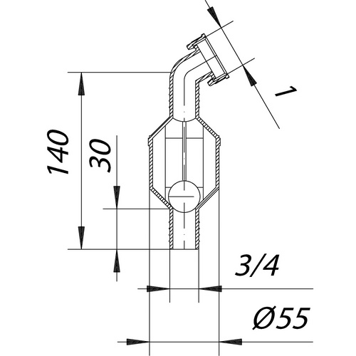WELLWATER Rückflussverhinderer, Kunststoff, Typ: 1" IG x Ø 20 - 24 mm - weiss