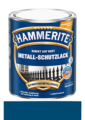 750 ml Hammerite Direkt auf Rost Metall-Schutzlack Blau, Glanz