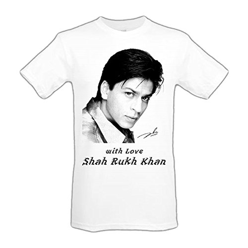 Shah Rukh Khan T-Shirt für Damen & Herren, 100% Baumwolle (XXL)
