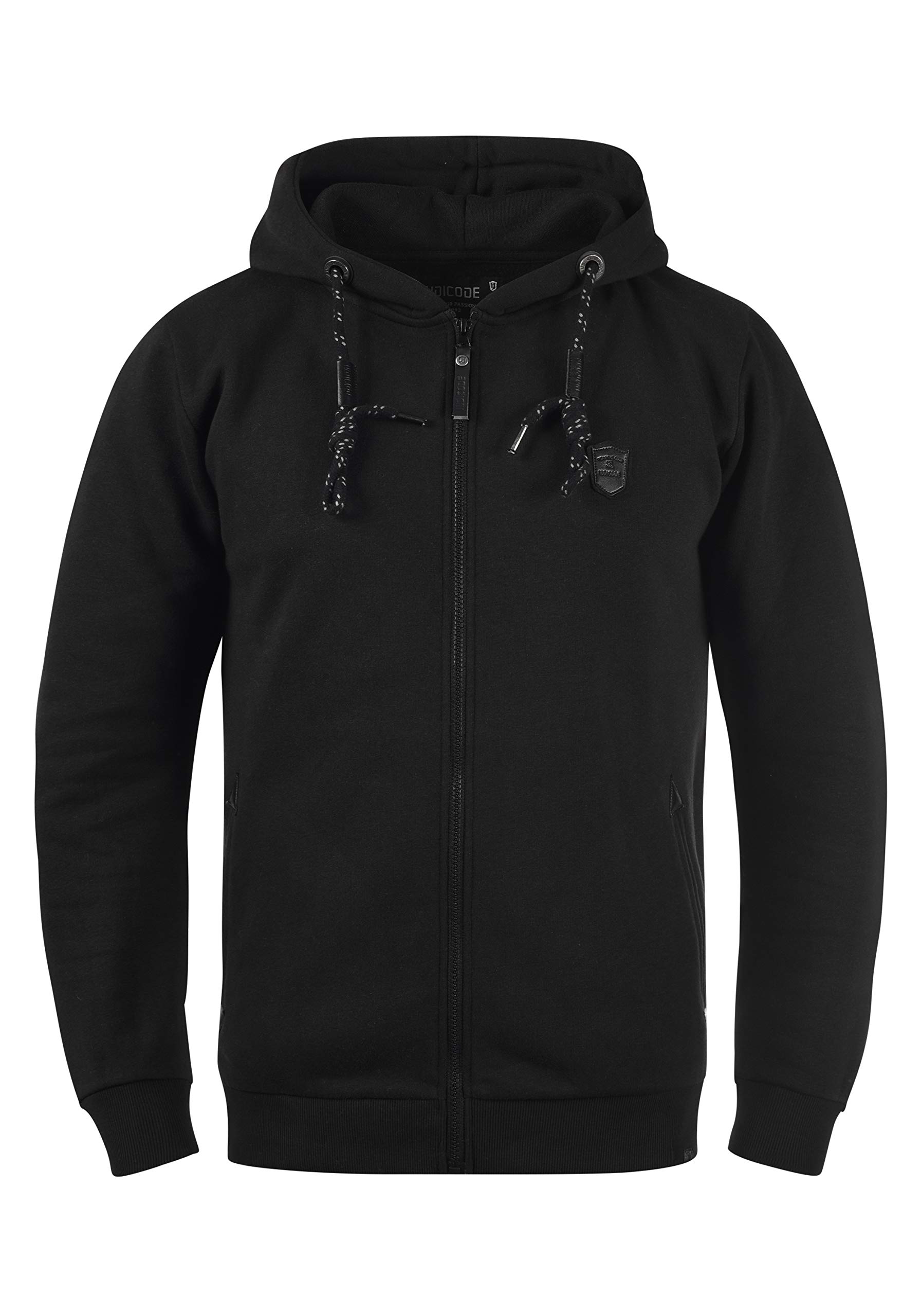 Indicode Barnhill Herren Sweatjacke Kapuzenjacke Hoodie mit Kapuze, Größe:M, Farbe:Black (999)