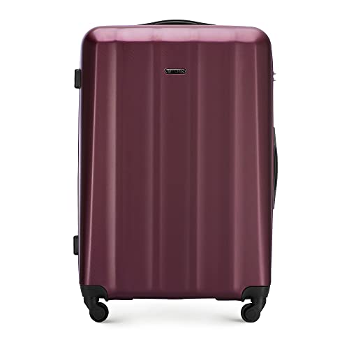 WITTCHEN Koffer – Handgepäck | hartschalen, Material: polycarbonat | hochwertiger und Stabiler | Dunkelrot | 55x37x20 cm