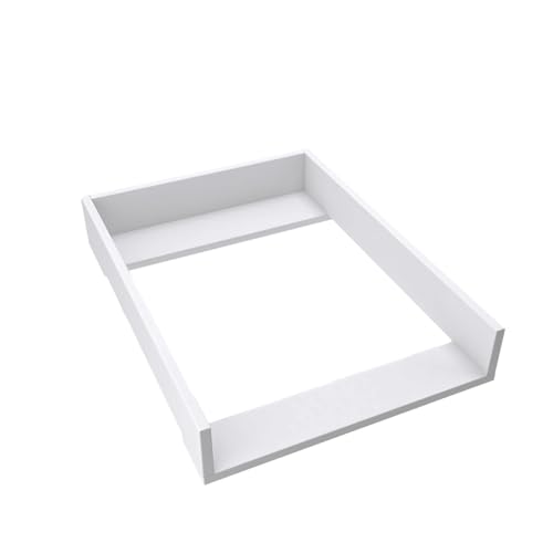 REGALIK Wickelaufsatz für Malm IKEA 72cm x 50cm - Abnehmbar Wickeltischaufsatz für Kommode in Weiß - Abgeschlossen mit ABS Material 1mm