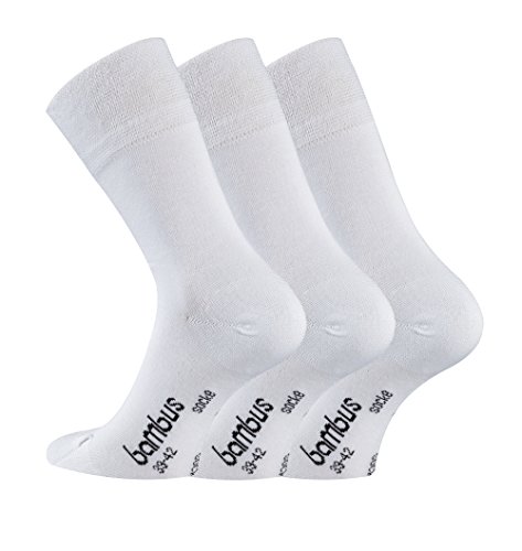 TippTexx24 Bambussocken, 12 Paar Komfort Socken mit GERUCHS-KILLER Funktion und Antiloch-Garantie im Vorteilspack (Weiß, 39/42)