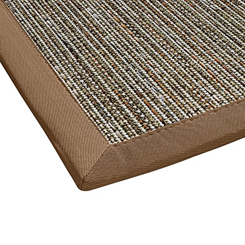 BODENMEISTER Sisal-Optik In- und Outdoor-Teppich Flachgewebe modern hochwertige Bordüre, verschiedene Farben und Größen, Variante: braun beige natur, 120x170