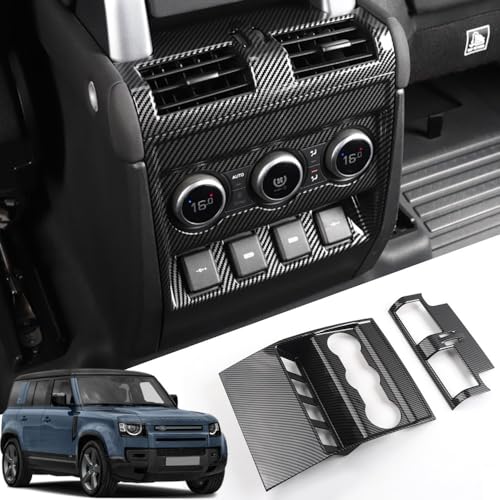 Braveking1 Abdeckung für Lüftungsauslass der Hinteren Klimaanlage für Land Rover Defender X/X-DYNAMIC/V8/CARPATHIAN Edition 2020-2024 Passend für die Mittelkonsole Kratzfest Protektor-Innenzubehör
