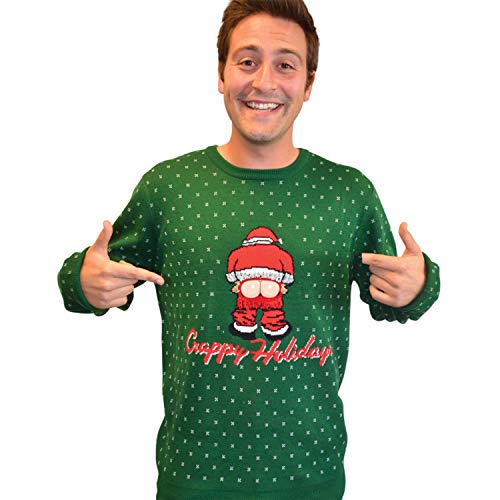 Morph DDCJMSL - Umzug Mooning Sankt-Weihnachts Sweater Large, grün