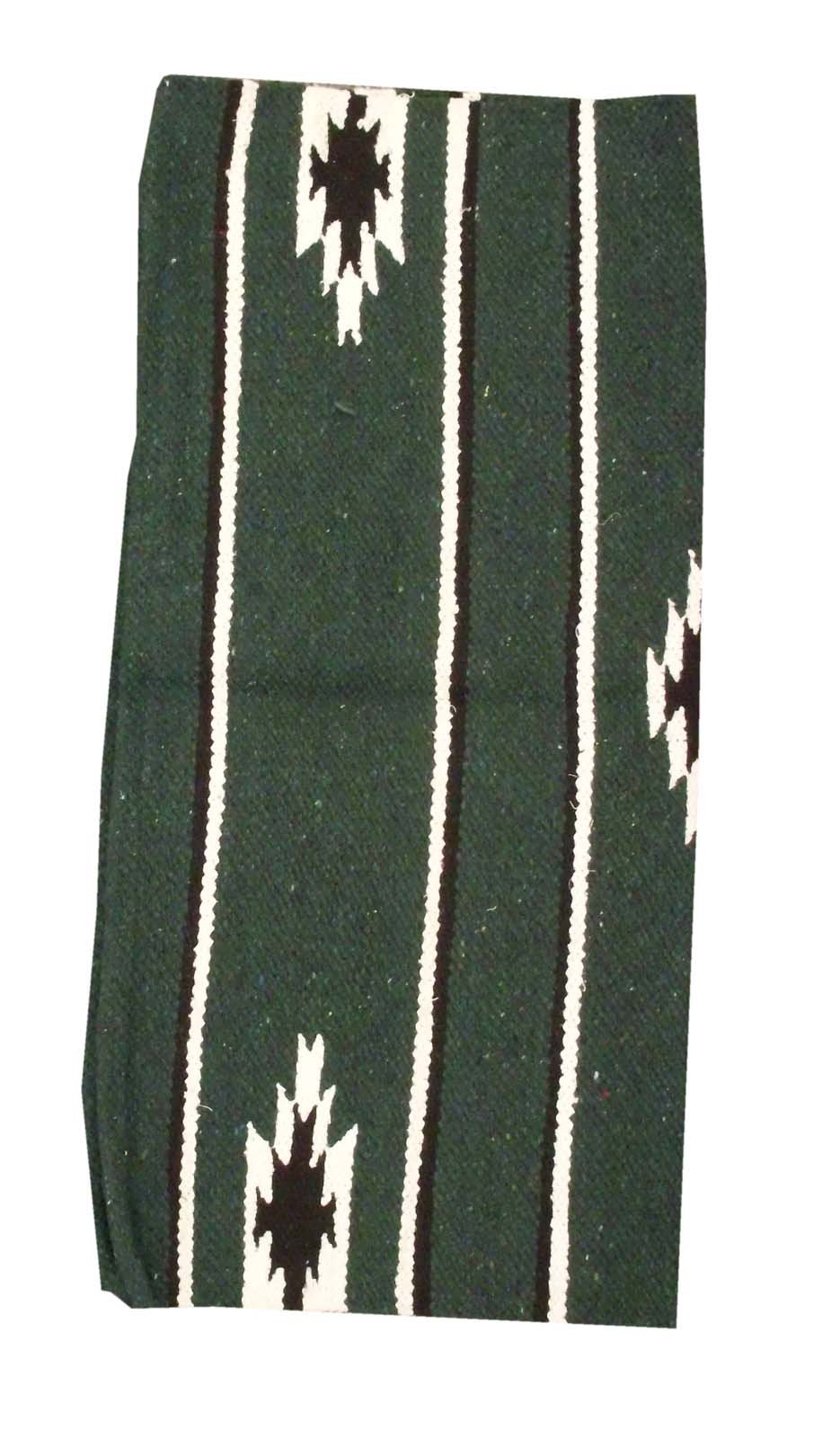 AMKA Westernpad grün Pony Sattel Navajo Decke 26 x 26 Inch, 66 x 66 cm Western Satteldecke für Ponysättel Saddle Blanket