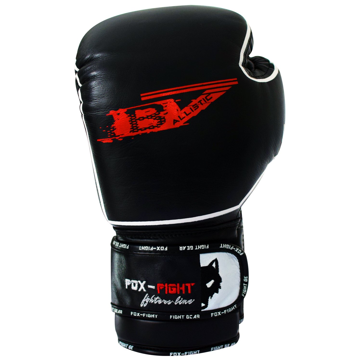 FOX-FIGHT B7 Boxhandschuhe professionelle hochwertige Premium Qualität aus echtem Leder Sandsack Training Sparring Muay Thai Kickbox Freefight Kampfsport BJJ Sandsackhandschuhe Gloves 10 OZ schwarz