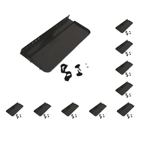 10er-Set Staffelei-Tablett, Regal, Pinselablage, langlebig, leicht, abnehmbar, schwarz, 33,5 x 12 x 2 cm